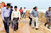 Udupi: DC Muddu Mohan inspects sea erosion affected areas